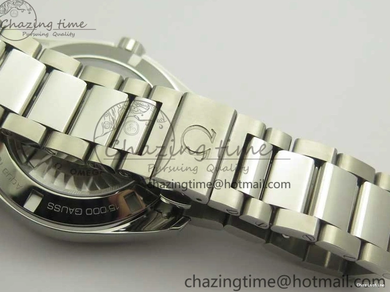 0202 Aqua Terra 150M SS VSF 1:1 Best Edition Blue Wave Textured Dial YG Hand on SS Bracelet A8500 Super Clone Sporty 8026